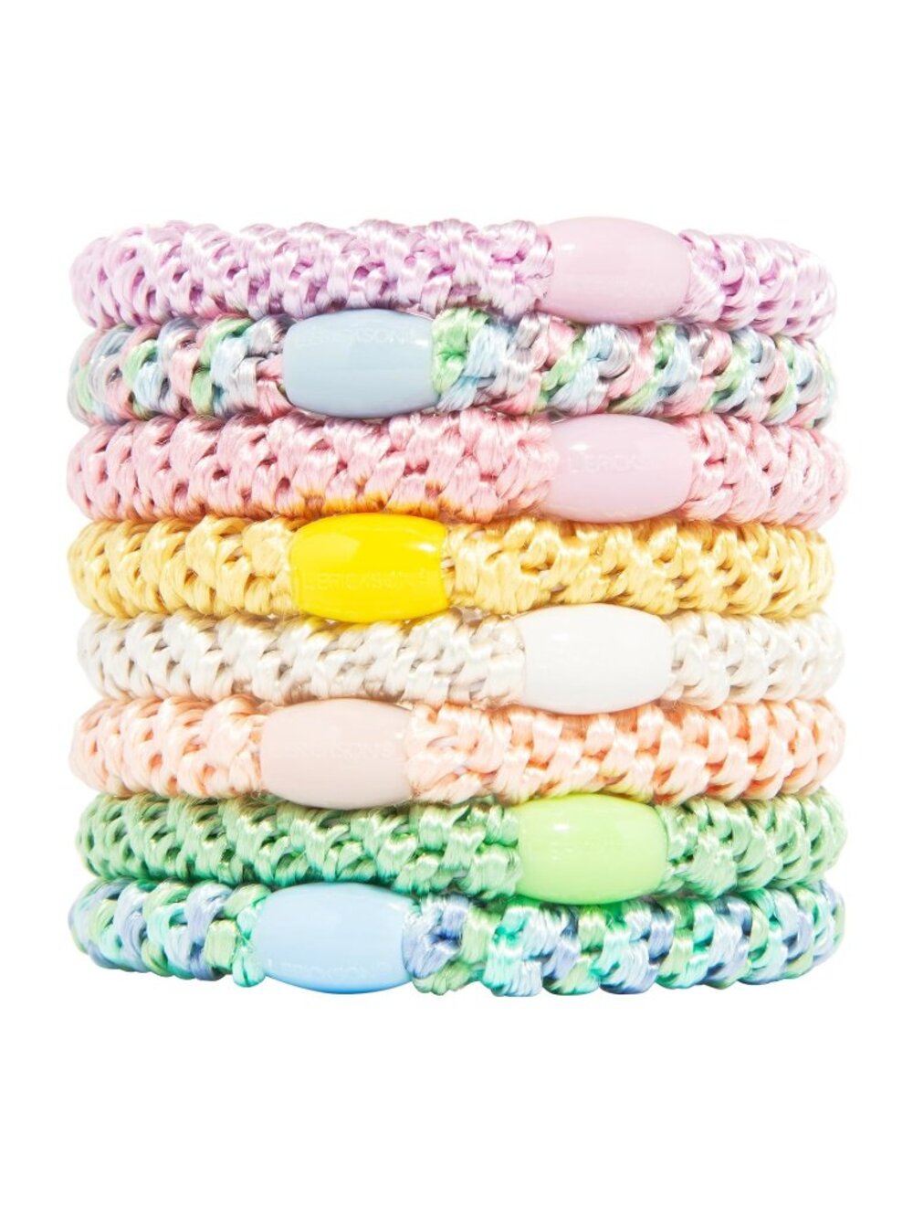 Sweet Candy Colors Taffy Damage-Free Design Hair Ties for Thick Hair 8 Pack
